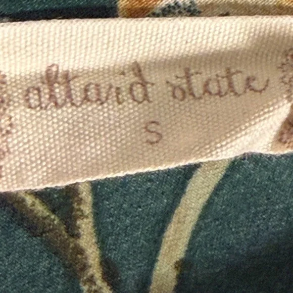 Altar'd State Mahino Green Floral Ruffle Maxi Dress Size Small - Picture 8 of 8